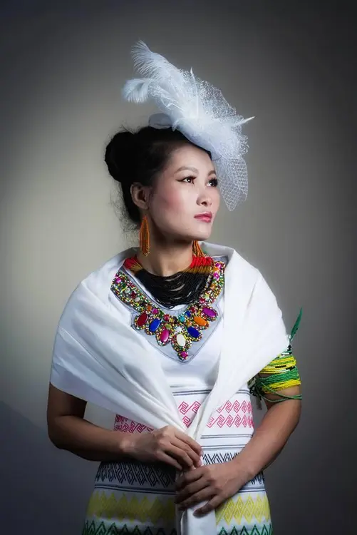 Rawang modernized traditional dress and model by Sinwal Pervm